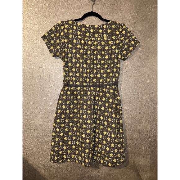 Nic & Mo Romcom Preppy Office Embroidered Stars Short Sleeve 100% Cotton Dress - Picture 5 of 6